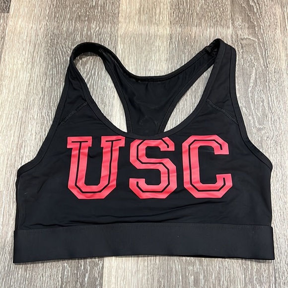 Pink USC Sports Bra Large University of Southern California Victoria's Secret - Picture 2 of 7
